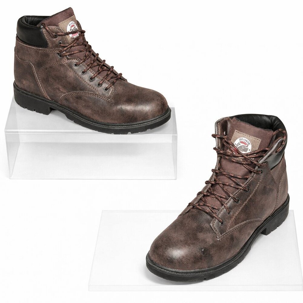 BRAHMA Men's Steel Toe Brown Slip-Resistant Work Boots Size 12